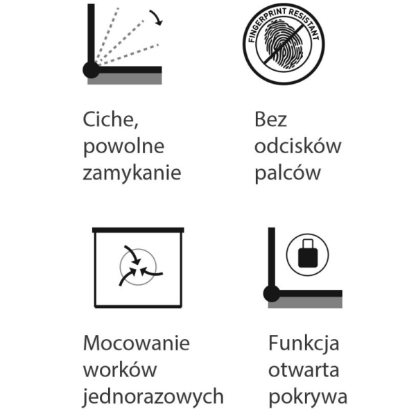 Kosz na smieci stal matowa 